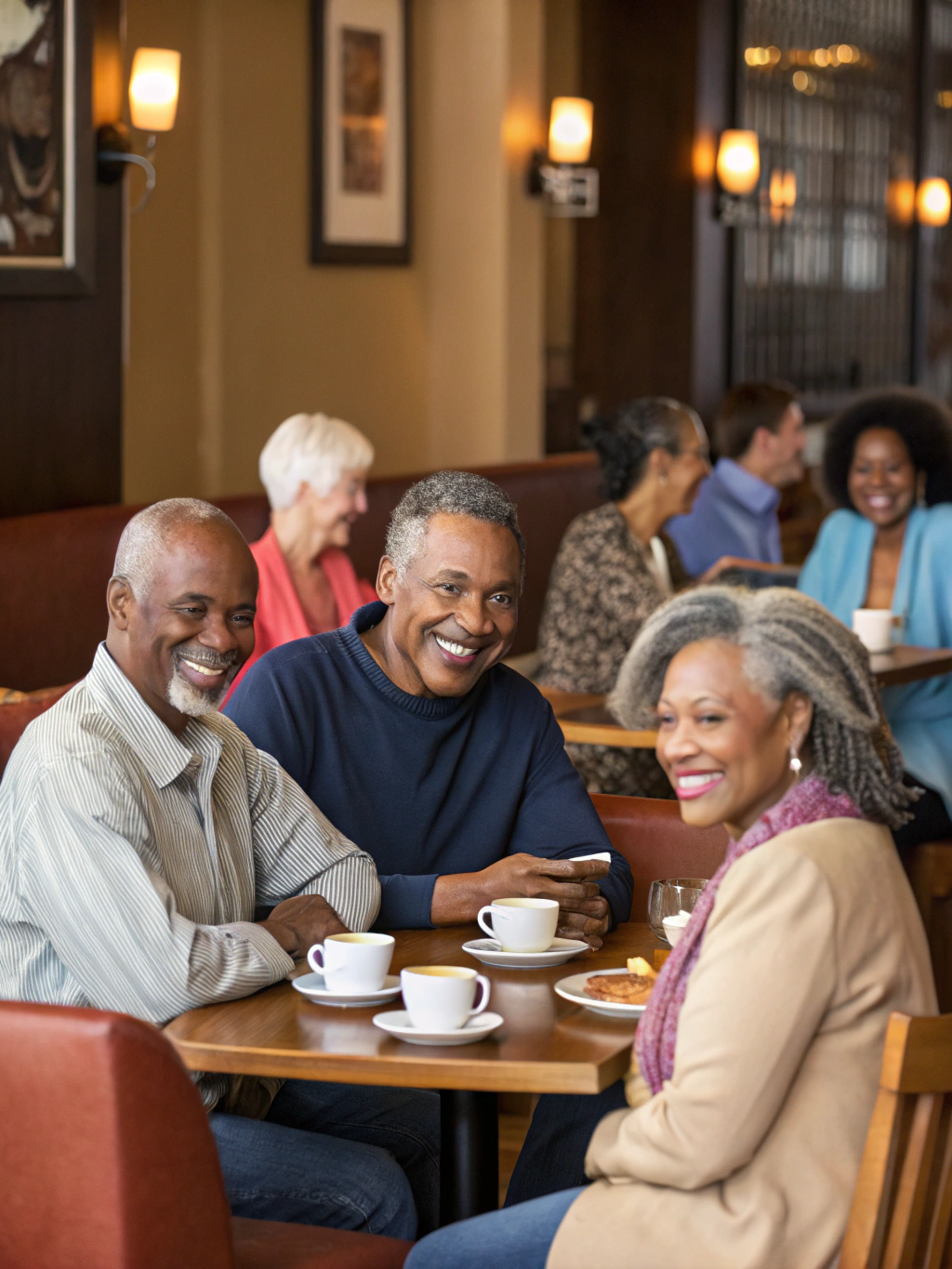 Diverse group of working-age adults in a welcoming community setting